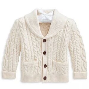 Ralph Lauren Cable Knit Cardigan Baby 9-12M